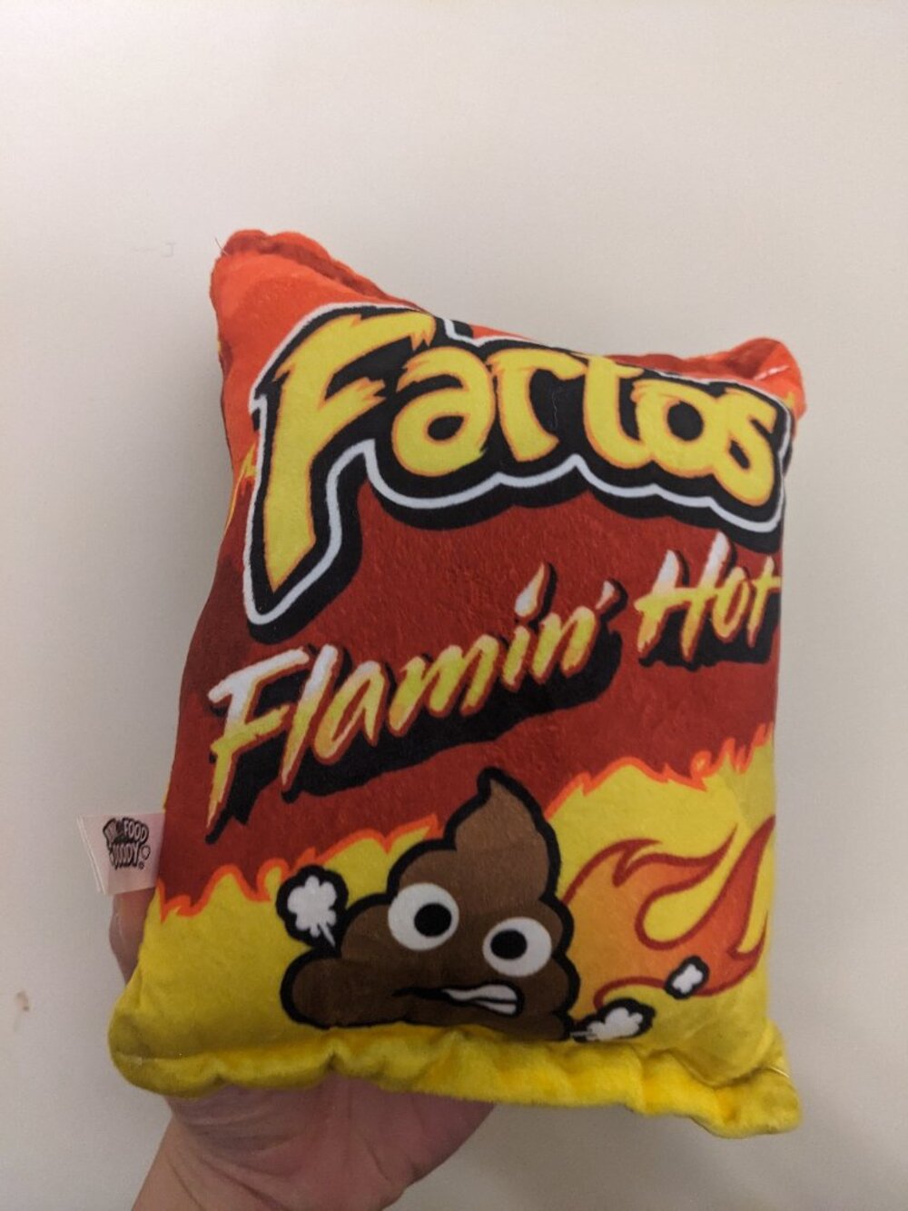 Flamin' Hot Fartos Plush - Junk Food Doody Plush (Parody of Cheetos)